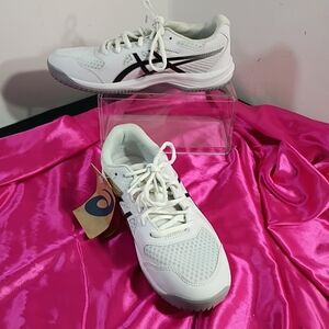 Asics Upcourt 6 1071A104-101 Sneaker Men's 6 White Volleyball Shoes